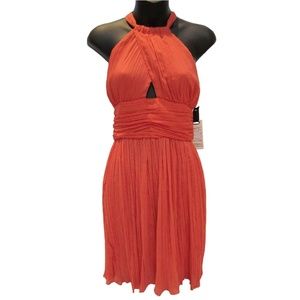 BB Dakota Orange Halter Dress